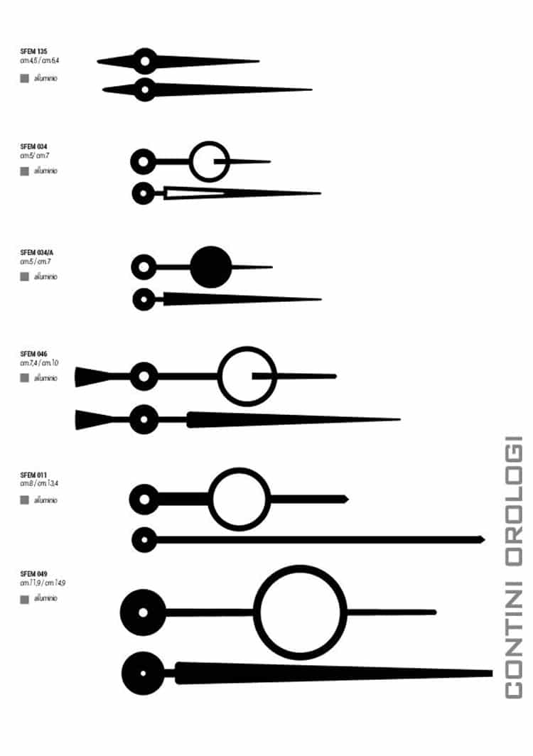 Yeselino Lancette Dell'orologio Diverse Lancette Per Orologio Da 25-40 Cm Di Diametro, Pannello Adatto Per Vari Appassionati Di Orologi Artigianali Sostituzione Orologio - 12